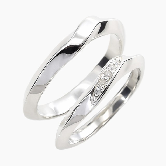 ペアリング 2本セット 刻印無料 シルバー925 ダイヤモンド シンプル ウェーブ カーブ 上品 おしゃれ 指輪 マリッジリング 結婚指輪  Silveの通販はau PAY マーケット - ペアジュエリーテラグラティア