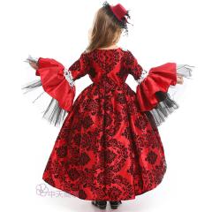 Ruten Japan Halloween Girl Kids Cosplay European Medieval Uniform Witch Vampire Dress Court Disguise Party Stage Shooting Clothes Child Miko Retro ハロウィン 女の子 キッズ コスプレ ヨーロッパの中世の制服 魔女 吸血鬼 ドレス 宮廷