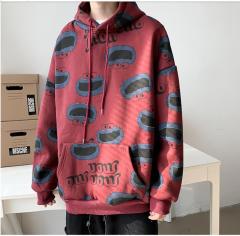 Ruten Japan Hoodie Long Sleeve Cookie Monster Sesame Popular Big Size Oversize パーカー 長袖 クッキーモンスター セサミ 人気 ビッグサイズ オーバーサイズ