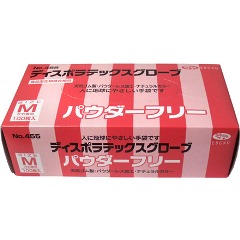 他サイト： 【訳あり】No.455 ディスポラテックスグローブ パウダーフリー Mサイズ(100枚入)[ゴム手袋(超薄手)]の商品画像
