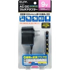 他サイト： エルパ(ELPA) AC-DCマルチアダプター 9V ACD-090S(1コ入)[情報家電 その他]の商品画像