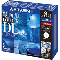 他サイト： バーベイタム DVD-R 8.5GB ビデオ録画用 8倍速対応 5枚 VHR21HDSP5(1セット)[DVDメディア]の商品画像