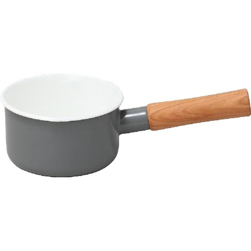 他サイト： 野田琺瑯 クルール ミルクパン グレー 12cm(1コ入)[鍋]の商品画像