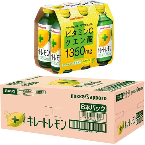 他サイト： ポッカサッポロ キレートレモン ケース(155ml*24本入)[フルーツジュース]の商品画像