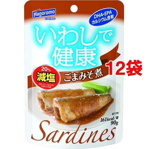 他サイト： はごろもフーズ いわしで健康 ごまみそ煮 パウチ(90g*12コ)[インスタント食品 その他]の商品画像