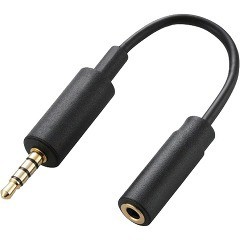 他サイト： エレコム スマートフォン用テレビアンテナケーブル 0.1m ブラック MPA-35AT01BK(1本入)[テレビ]の商品画像
