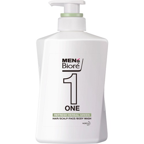 他サイト： メンズビオレONE オールインワン全身洗浄料 ハーバルグリーンの香り 本体(480ml)[ボディソープ]の商品画像