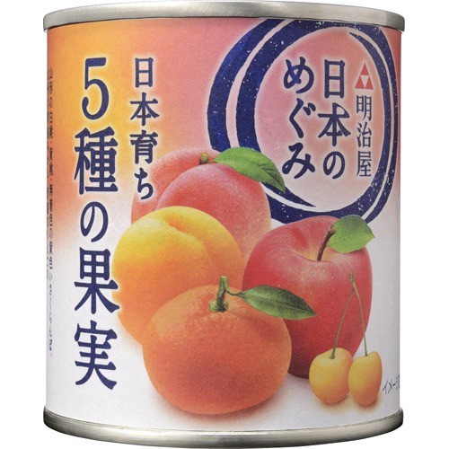 他サイト： 日本のめぐみ 日本育ち 5種の果実(215g)[フルーツ加工缶詰]の商品画像