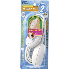 他サイト： エルパ 手元スイッチコード ホワイト 2m WTS-200B(W)(1コ入)[OA商品]の商品画像