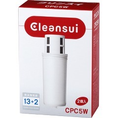 他サイト： クリンスイ ポット型浄水器用交換カートリッジ スーパーハイグレード 2コ CPC5W-NW(1セット)[浄水器 その他]の商品画像