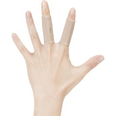 他サイト： ディーエム(D&M) 指サポーター L ベージュ ソフトタイプ 1本指用(2コ入)[サポーター 指用 手用]の商品画像