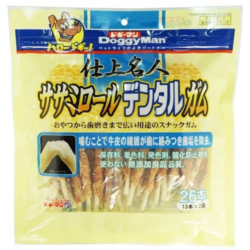 他サイト： ドギーマン 仕上名人 ササミロール デンタル ガム(13本*2袋入)[犬のおやつ・サプリメント]の商品画像