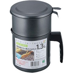 他サイト： エコラロッカ 深型油受けフッ素オイルポット 1.3L DER-5228(1コ入)[油処理]の商品画像