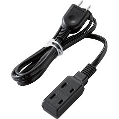 他サイト： エレコム 延長コード 電源タップ 1m 2P 3個口 超小型モバイル延長コード 黒 T-M310BK(1個入)[情報家電 その他の商品画像