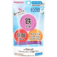 他サイト： 和光堂 ママスタイル マタニティチャージ鉄プラス 30日分(17.4g*60粒入)[ママサプリ]の商品画像