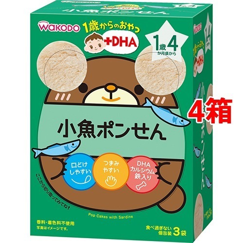 他サイト： 和光堂 1歳からのおやつ+DHA 小魚ポンせん(9g(3g*3袋入)*4コセット)[おやつ]の商品画像