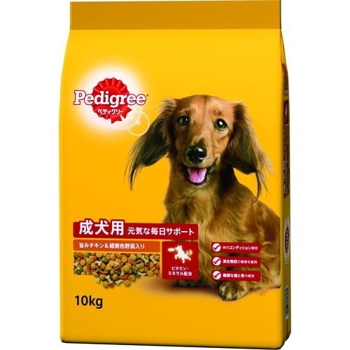 他サイト： ペディグリー 成犬用 旨みチキン&緑黄色野菜入り(10kg)[ドッグフード(ドライフード)]の商品画像