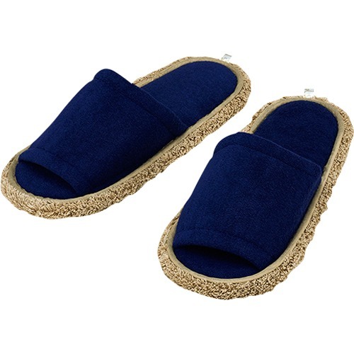 他サイト： レック 激落ち おそうじスリッパ Lサイズ ネイビー(1足)[お掃除スリッパ(モップスリッパ)]の商品画像