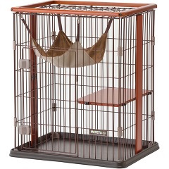 他サイト： ボンビアルコン ウッドワンサークル キャット ミニ(1台)[ペット用サークル・ケージ・ルーム・タワー]の商品画像