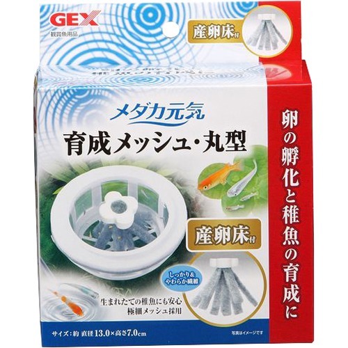 他サイト： メダカ元気 育成メッシュ・丸型 産卵床付(1コ入)[水槽]の商品画像