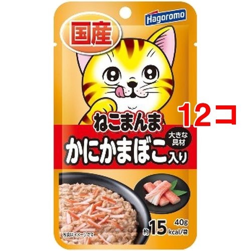 他サイト： ねこまんま パウチ かにかまぼこ入り(40g*12コセット)[キャットフード(ウェット)]の商品画像