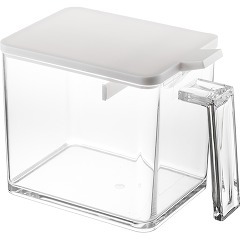 他サイト： 調味料ストッカー アクア ホワイト Lサイズ(1コ入)[保存容器]の商品画像