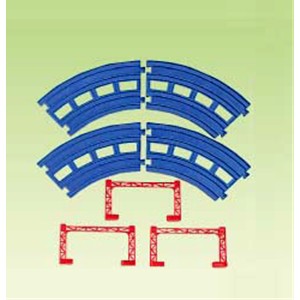 他サイト： プラレール R-05 複線曲線レール 【レール部品 電車 鉄道玩具 タカラトミー】の商品画像