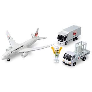 他サイト： トミカギフト 787エアポートセット(JAL) 【ジャンボジェット飛行機 ボーイング787 タカラトミー】の商品画像