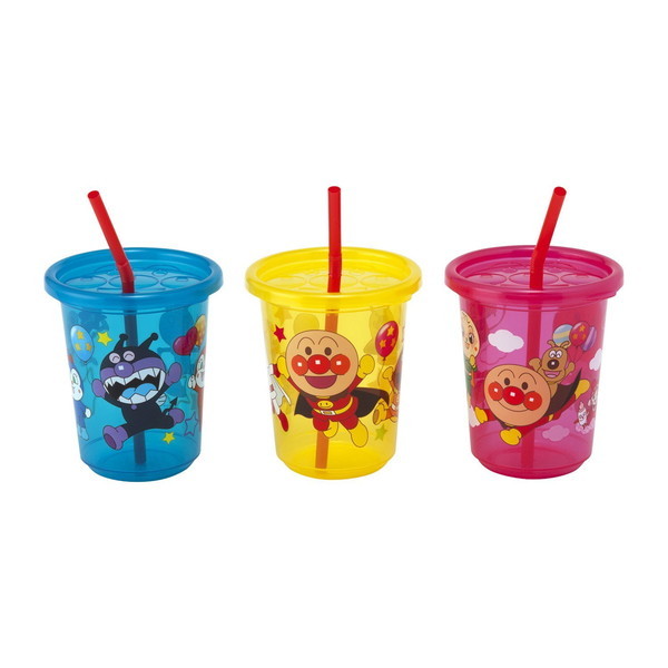 他サイト： LEC アンパンマン ストローカップ 3個入 (3色別柄)の商品画像