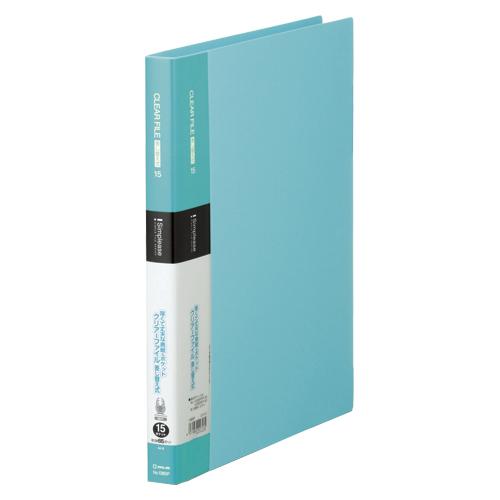 他サイト： KING JIM クリアーファイル A4 差し替え式 15P 水色 138SPの商品画像