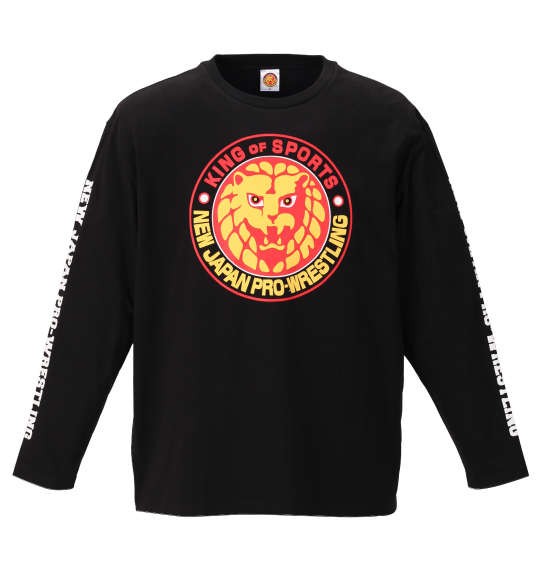 大きいサイズ メンズ 新日本プロレス ライオンマーク長袖tシャツ