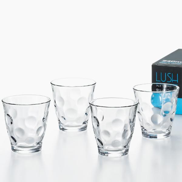 コップグラス タンブラーグラス ガラス製 おしゃれ ラッシュ 4個セット