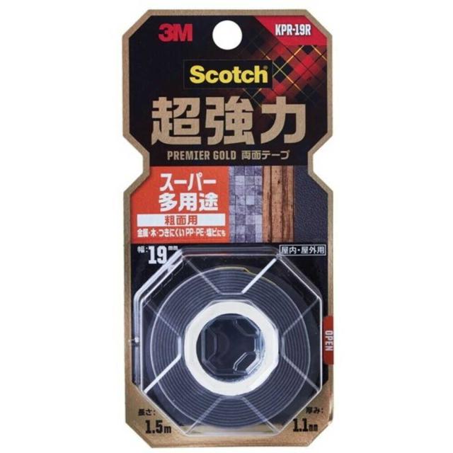 他サイト： 3M 超強力両面テープ プレミアゴールド 粗面用 1巻  の商品画像