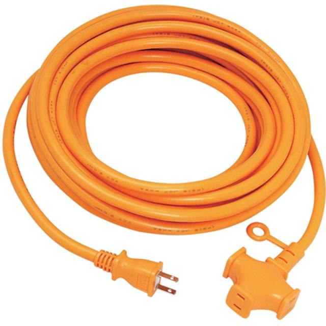 他サイト： デカ太延長コード 10m KM20-10黄色 3口 メーカー直送 ▼返品・キャンセル不可【他商品との同時購入不可】   の商品画像