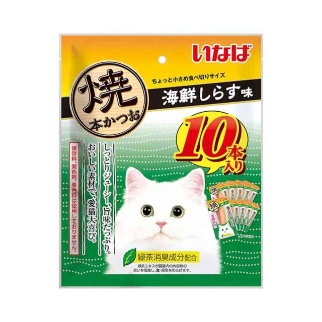 他サイト： いなばペットフード 焼本かつお 海鮮しらす味 10本  の商品画像