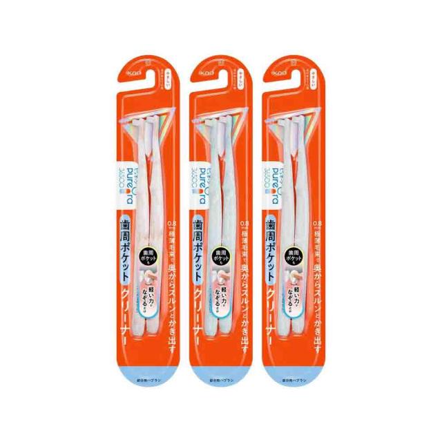 他サイト： ピュオーラ36500ハブラシ 歯周ポケットクリーナー やさしい  2本入り ○色の選択不可の商品画像