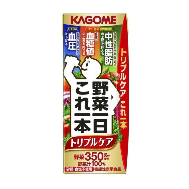 他サイト： ◆カゴメ 野菜一日これ一本トリプルケア 200ml【12個セット】の商品画像