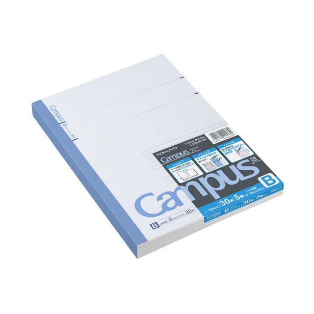 他サイト： コクヨ キャンパスノート6号 30枚 5冊組の商品画像