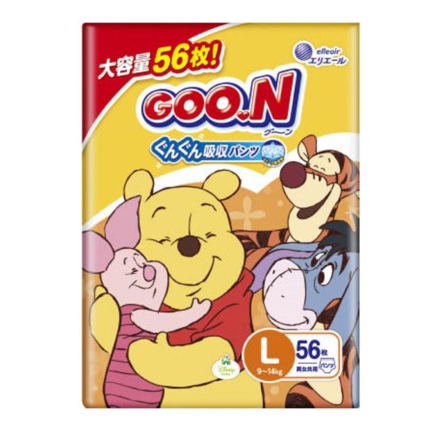 他サイト： 大王製紙 グーンぐんぐん吸収パンツ L 男女共用 56枚   【3個セット】の商品画像