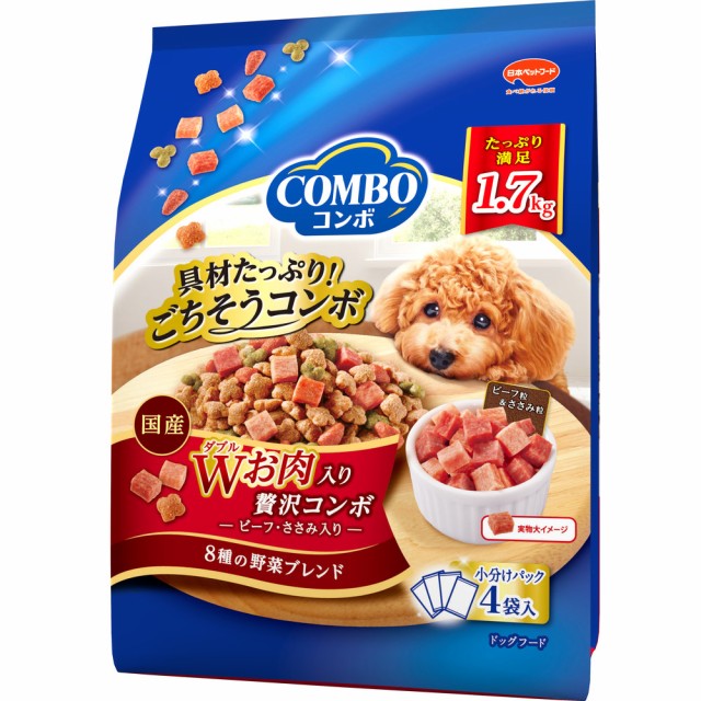 他サイト： 日本ペットフード コンボ ドッグ Wお肉入り 1.7kg  の商品画像