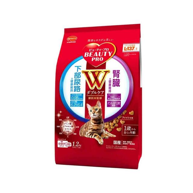 他サイト： 日本ペットフード ビューティープロ キャット Wケア 下部尿路・腎臓の健康維持 240g×5パック  の商品画像