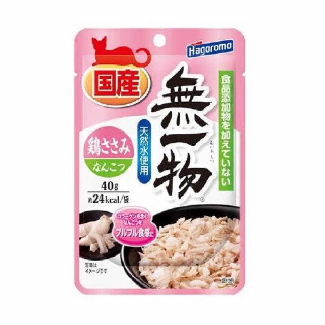 他サイト： はごろもフーズ 無一物 パウチ 鶏ささみ&なんこつ 40g   の商品画像