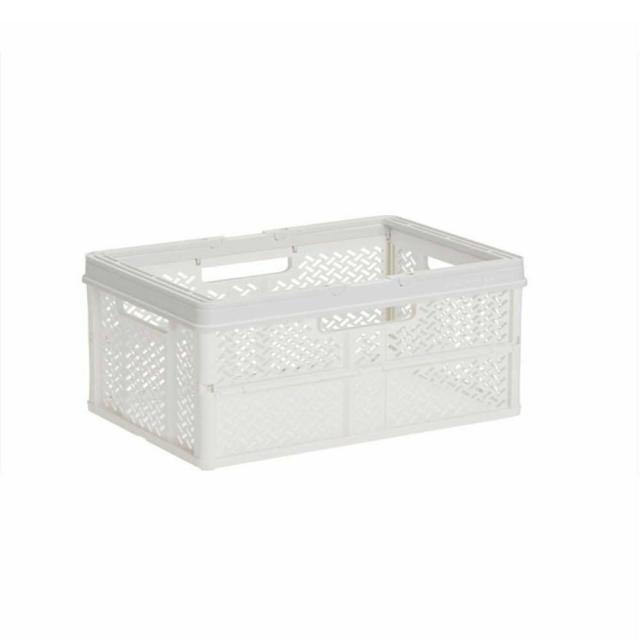 他サイト： 天馬 折りたたみバスケットハンドル付きM ホワイト   の商品画像