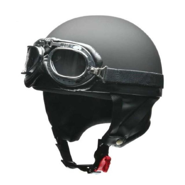 他サイト： リ−ド工業 ビンテ−ジヘルメット マットブラック フリ− CR750MATBK   の商品画像