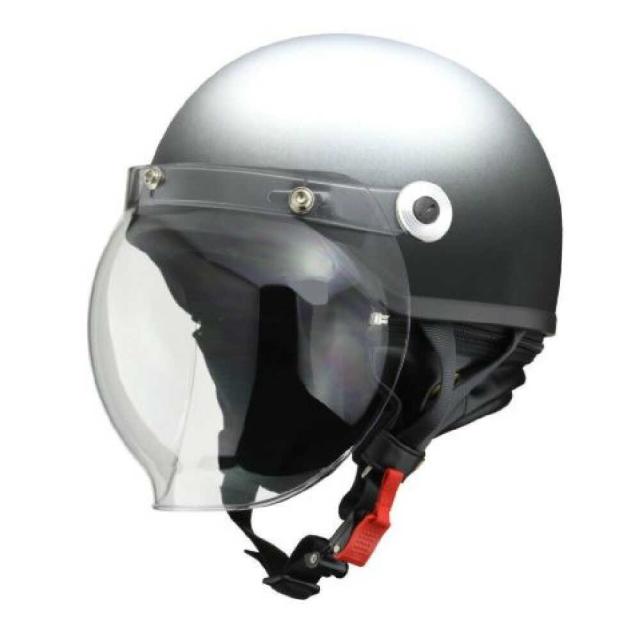 他サイト： リ−ド工業 バブルシ−ルド付ハーフヘルメット マットガンメタリック LL CR761MATGMLL   の商品画像