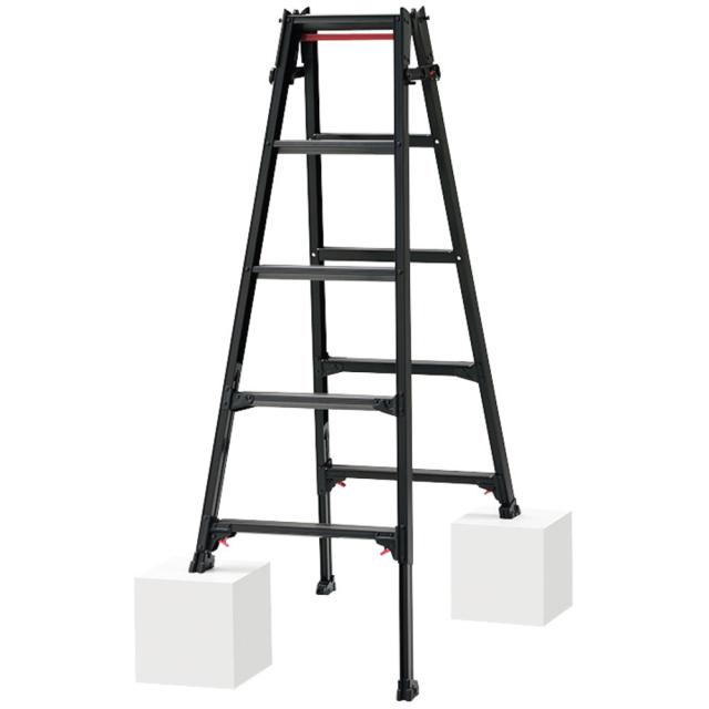 他サイト： ハセガワ ハシゴ兼用脚立(ブラックレーベル) メーカー直送 ▼返品・キャンセル不可【他商品との同時購入不可】   の商品画像