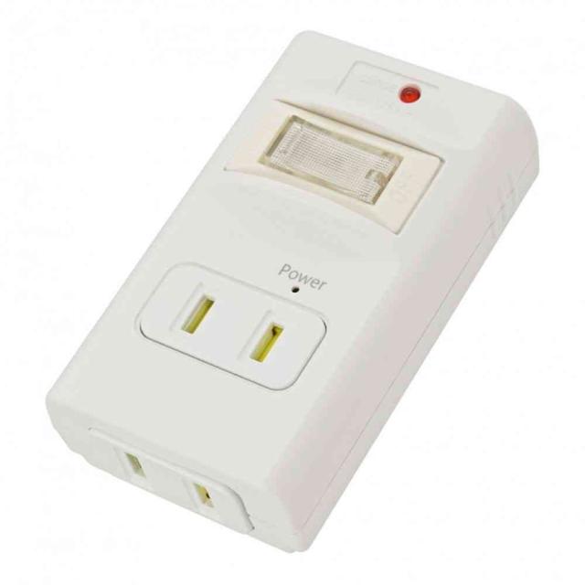 他サイト： オーム電機 発煙ガードスイッチ付タップ 2個口 HS-A2PH-W   の商品画像