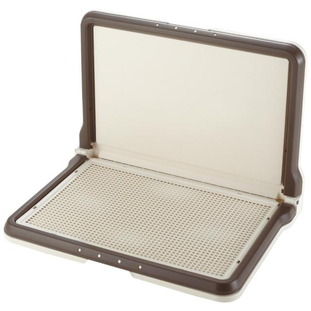 他サイト： しつけ用ステップ L型トレー ワイド ダークブラウン メーカー直送▼返品・キャンセル不可【他商品との同時購入不可】   の商品画像