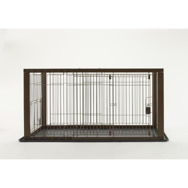 他サイト： 木製スライドペットサークル ワイド ダークブラウン メーカー直送▼返品・キャンセル不可【他商品との同時購入不可】   の商品画像