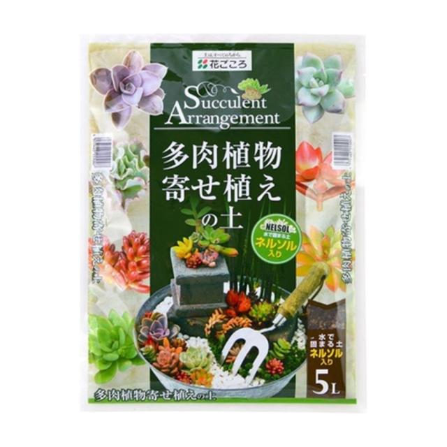 他サイト： 花ごころ 多肉植物寄せ植の土(ネルソル入) 5L  の商品画像
